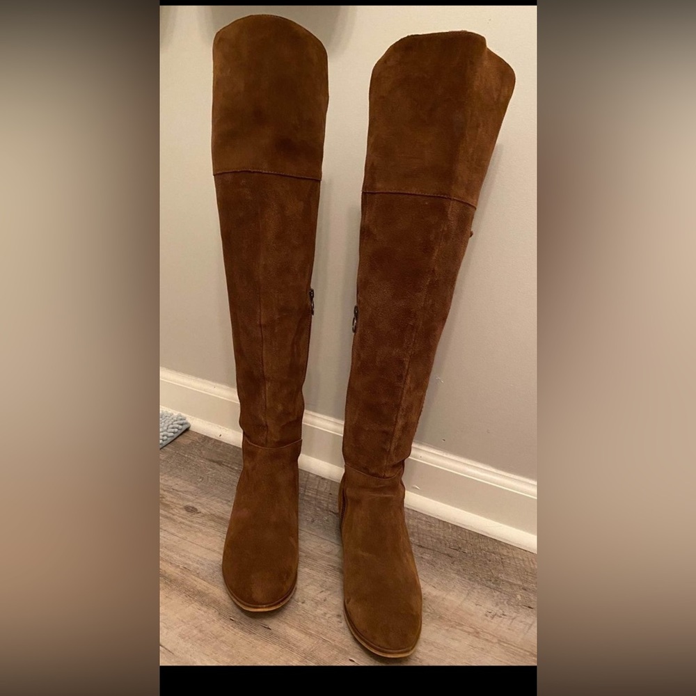 Suede Leather Over the Knee Boots Sz 10